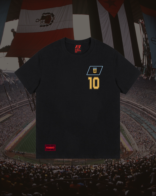Maradona 1986 WC GOAT T-Jersey - Black