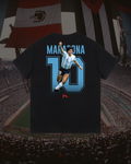Maradona 1986 WC GOAT T-Jersey - Black