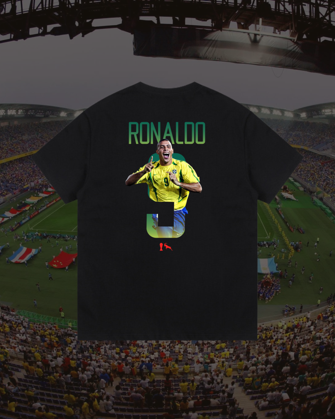 Ronaldo 2002 WC GOAT T-Jersey - Black