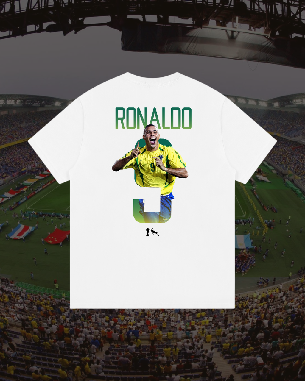 Ronaldo 2002 WC GOAT T-Jersey - White
