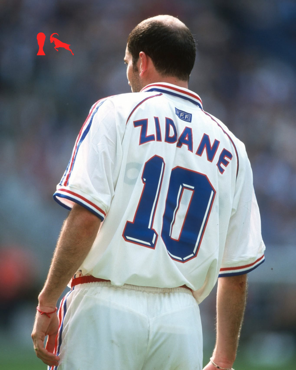 Zidane 1998 WC GOAT T-Jersey - White