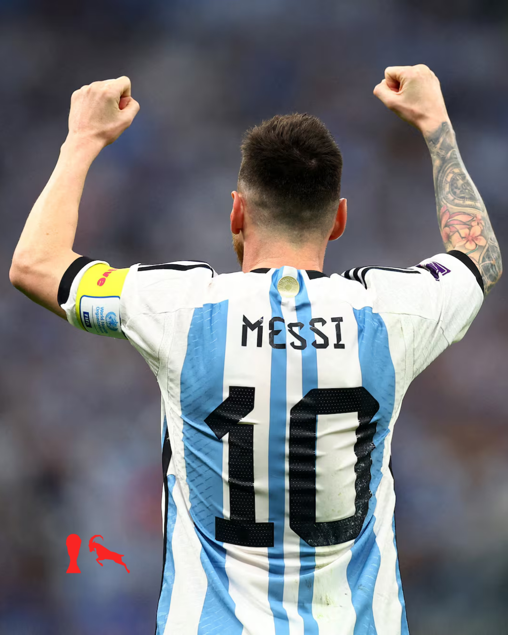 Messi 2022 WC GOAT T-Jersey - Black