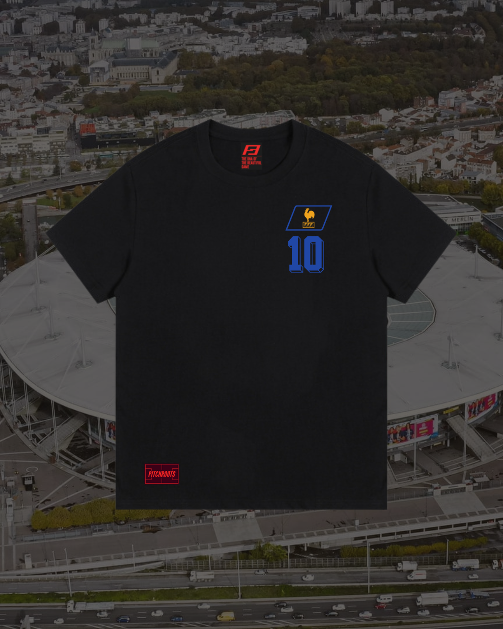 Zidane 1998 WC GOAT T-Jersey - Black
