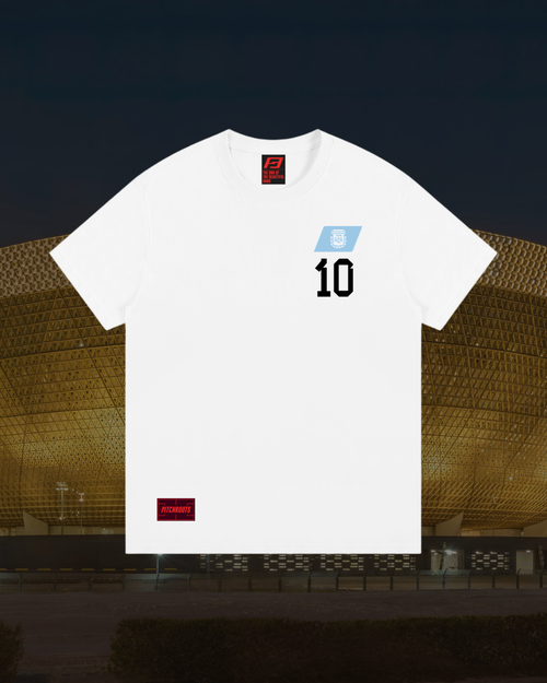 Messi 2022 WC GOAT T-Jersey - White