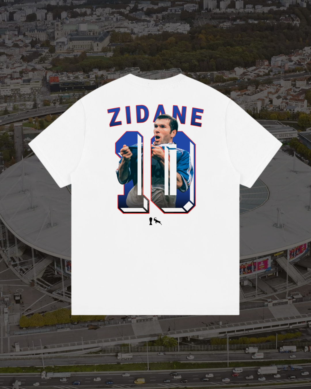 Zidane 1998 WC GOAT T-Jersey - White